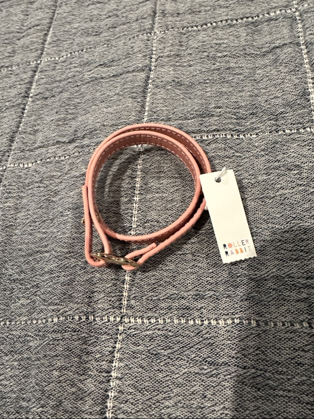 Roller Rabbit Blush Pink Leather Wrap Love Bracelet NWT